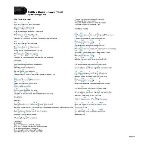Hillsong   faith hope love (2009)