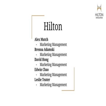 Hilton Strategic Management Presentation