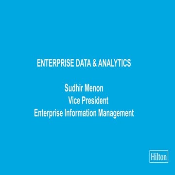 Hilton's enterprise data journey