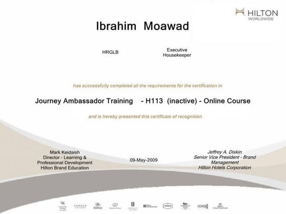 Harvard Universty - Hyatt International Training. | PDF