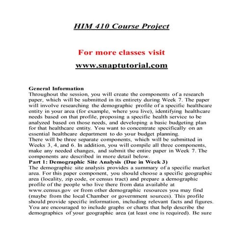 Him 410  Effective Communication / snaptutorial.com