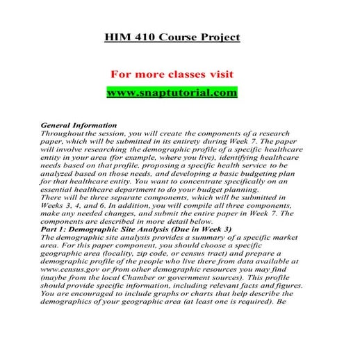 Him 410 Success Begins / snaptutorial.com