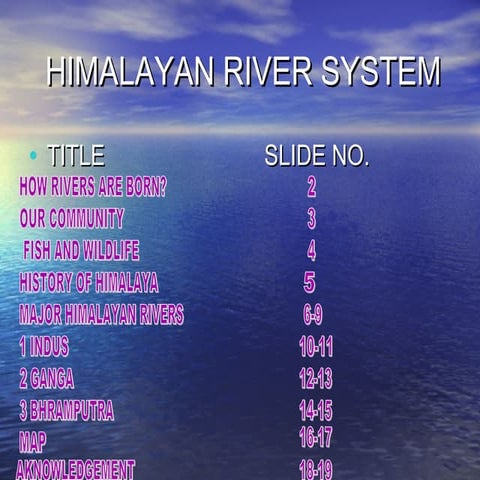 Himalayan river system(from  goel & company ludhiana)