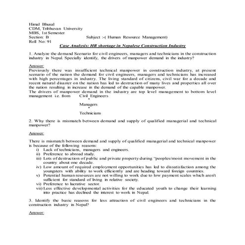 Himal hrm solved case 