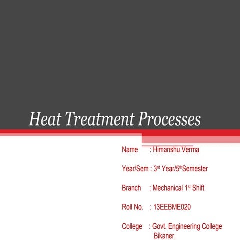 Heat Treatment Processes