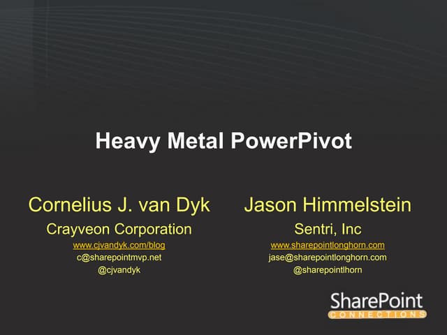 Himmelstein SP Connections Session HAD308 Heavy Metal Power Pivot