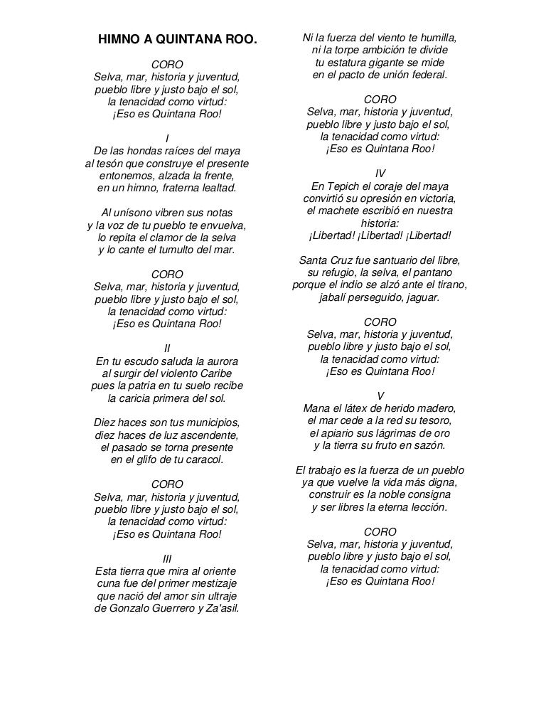 Himno a quintana roo Himno a quintana roo