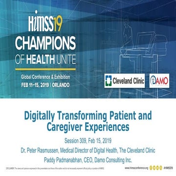 Digitally Transforming Patient and Caregiver Experiences