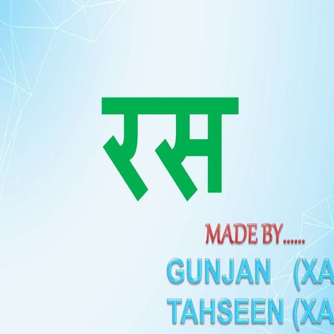 Hindi presentation on ras