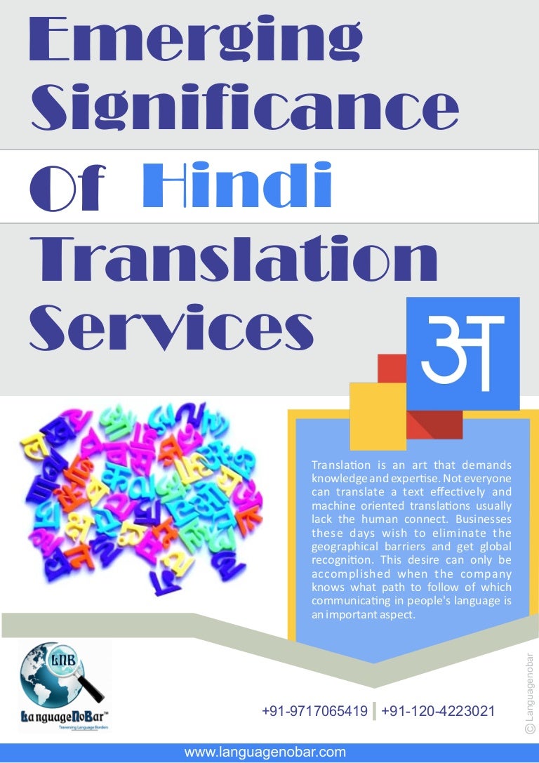 Emerging Significance of Hindi Translation Services