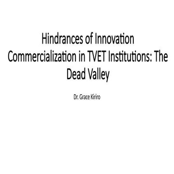 Overcoming Innovation Commercialization Challenges in Kenyan TVET ...