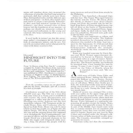 Hindsight To The Future