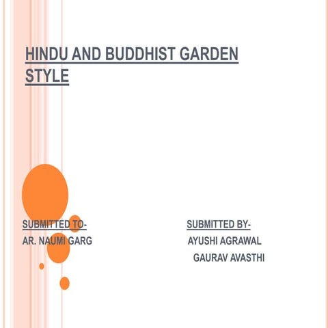 Hindu and buddhist garden style