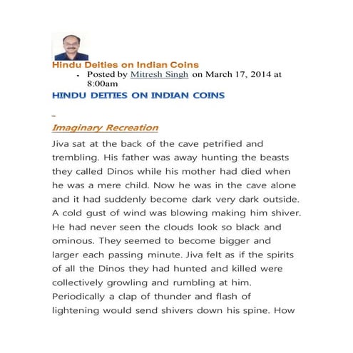 Hindu deities on indian coins