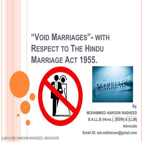 Hindu law void marriages