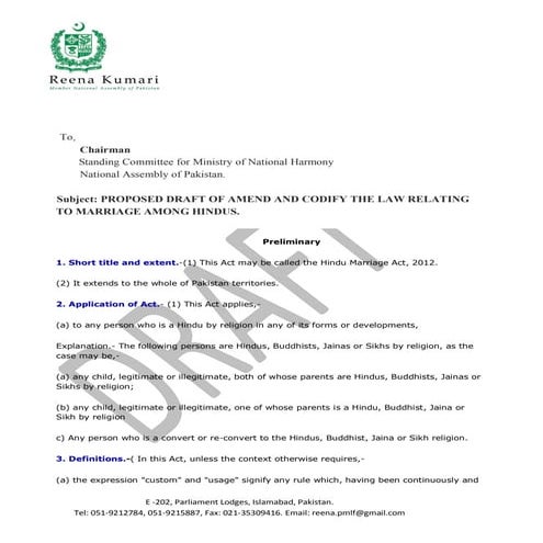 Hindu marriage act 2012