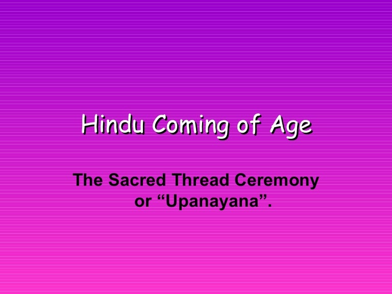 Hindu Sacred Thread Ceremony