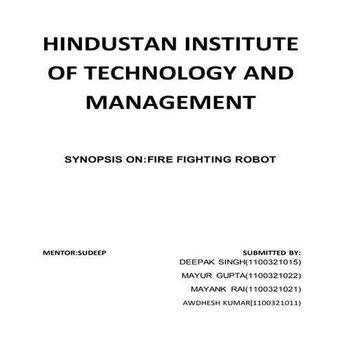 Fire Fighting Robot by saurabh | PPT