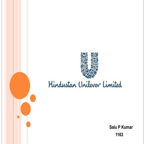 Hindustan unilever limited : personal care products 