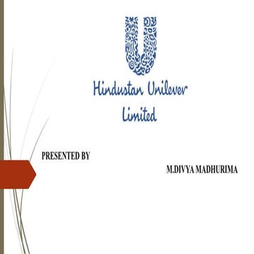 Hindustan unilever limited ppt