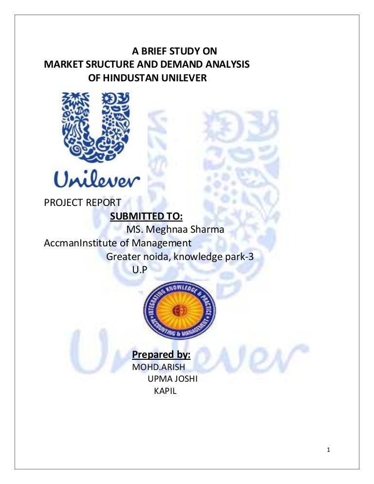 HIndustan Unilever Project(Final)