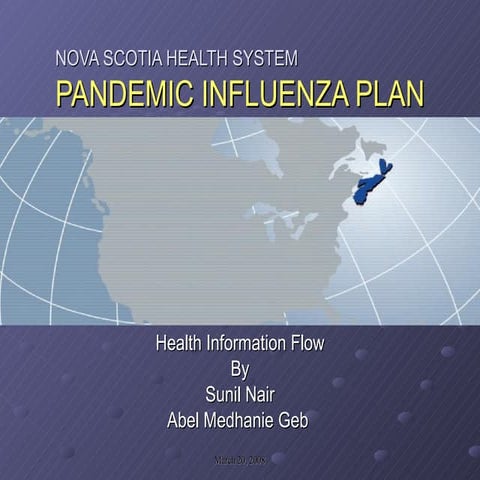 Pandemic Flu Health Information and Work Flow Project - Sunil Nair Health Inf...