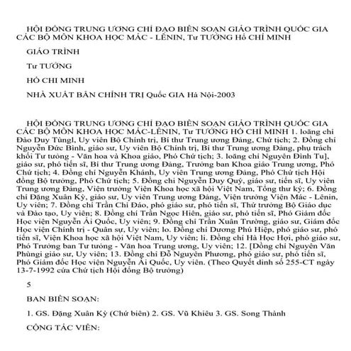 Hội đổng trung ương chỉ đạo biên soạn giáo trình quốc gia các bộ môn khoa học mác