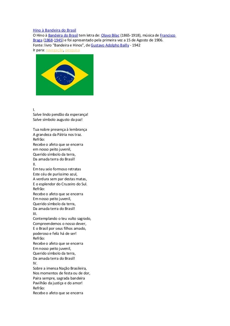 Hino à bandeira do brasil