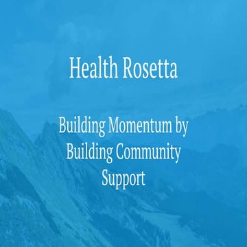 Health Rosetta Micro-Summit