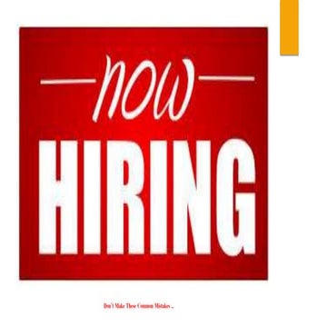 Hints for hiring   right