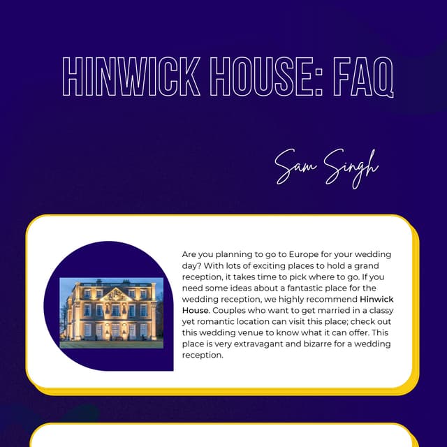 Hinwick House FAQ - | PDF
