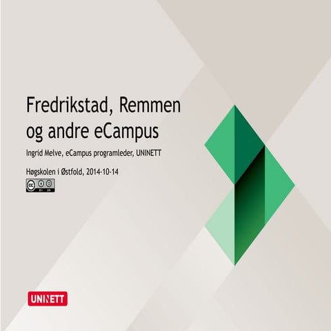 eCampus og arbeid ved Høgskolen i Østfold