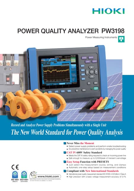 Hioki Power Quality Analyzer PQ3198 & PQ3100 | PDF