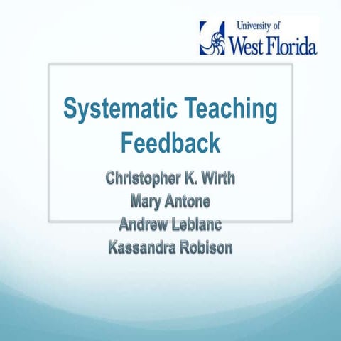 HIP Systematic Teaching Feedback