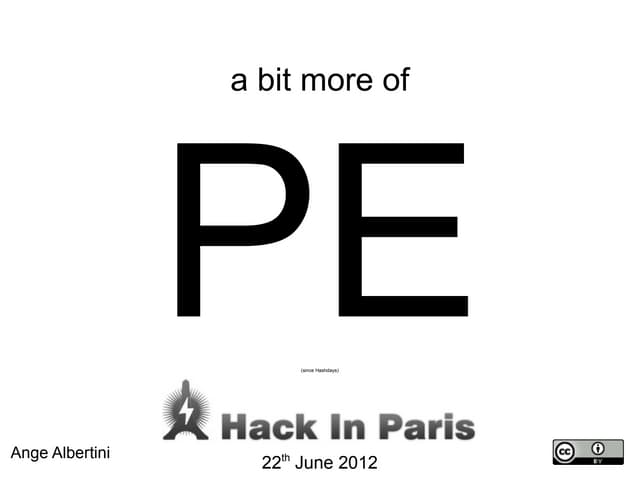 A bit more of PE