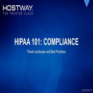 HIPAA 101 Compliance Threat Landscape & Best Practices