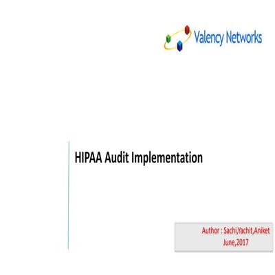 HIPAA Audit Implementation