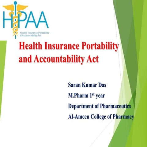 Health Insurance and Portability and Accountability Act