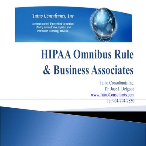 HIPAA Omnibus Rule for Business Associates