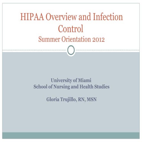 Hipaa overview2011 student orientation | PPT