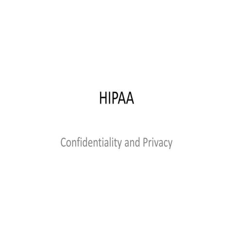 Hipaa slideshow