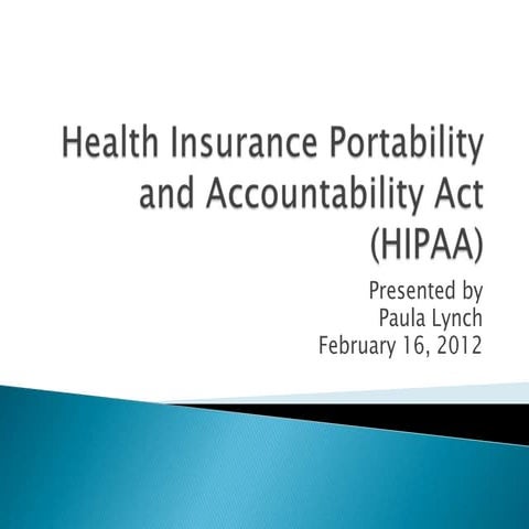 Hipaa training by p. lynch