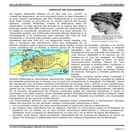 Hipatia de alejandria