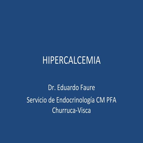 Hipercalcemia