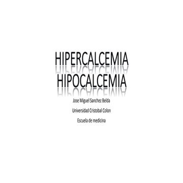 Hipercalcemia
