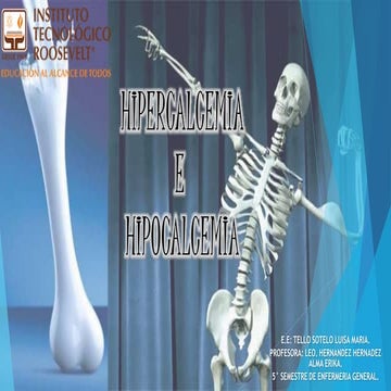Hipercalcemia e hipocalcemia