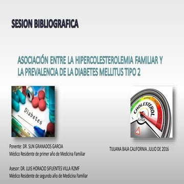 Asociación entre la hipercolesterolemia familiar y la diabetes tipo 2