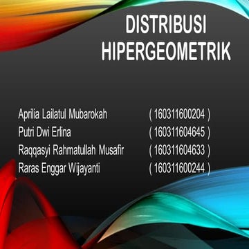 DISTRIBUSI HIPERGEOMETRIK