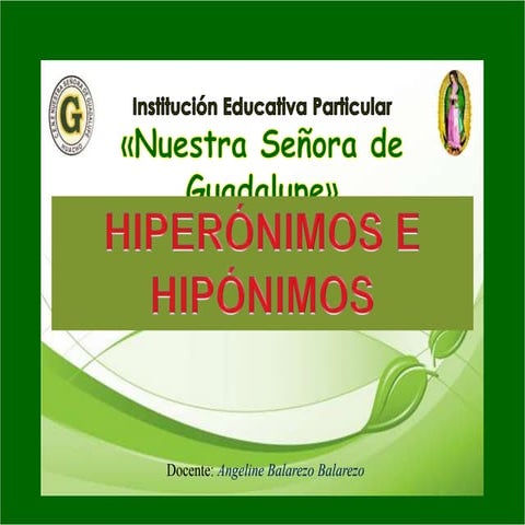 Hiperónimos e hipónimos