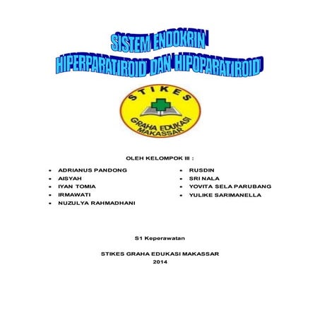 Asuhan Keperawatan Hiperparatiroid dan Hipoparatiroid